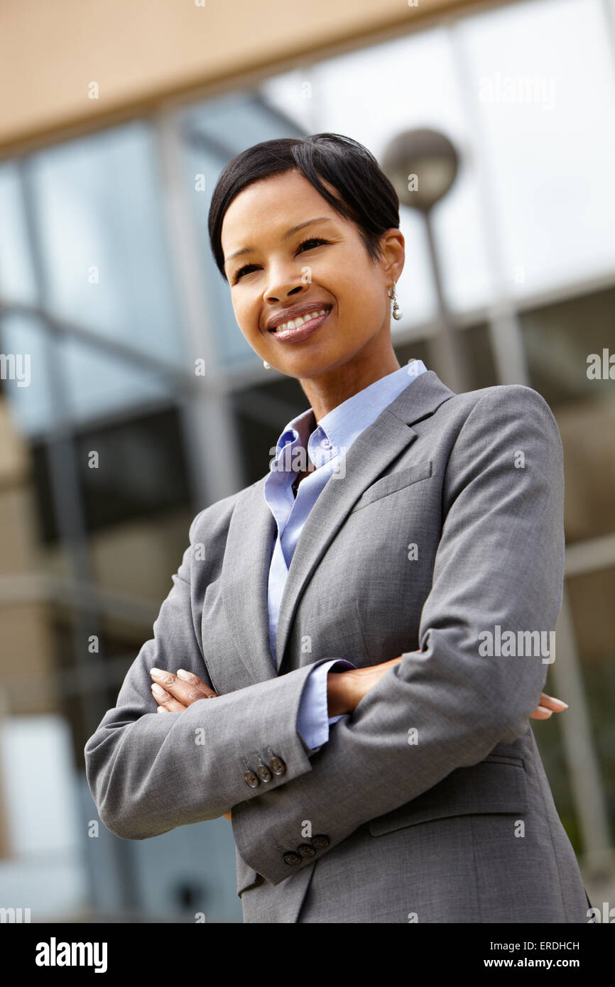 Businesswoman outdoors Stock Photo
