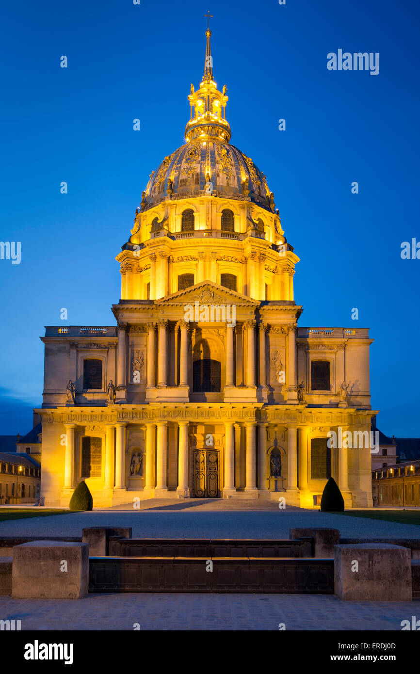 Chapel Saint Louis des Invalides, burial place of Napoleon Bonaparte, Paris France Stock Photo