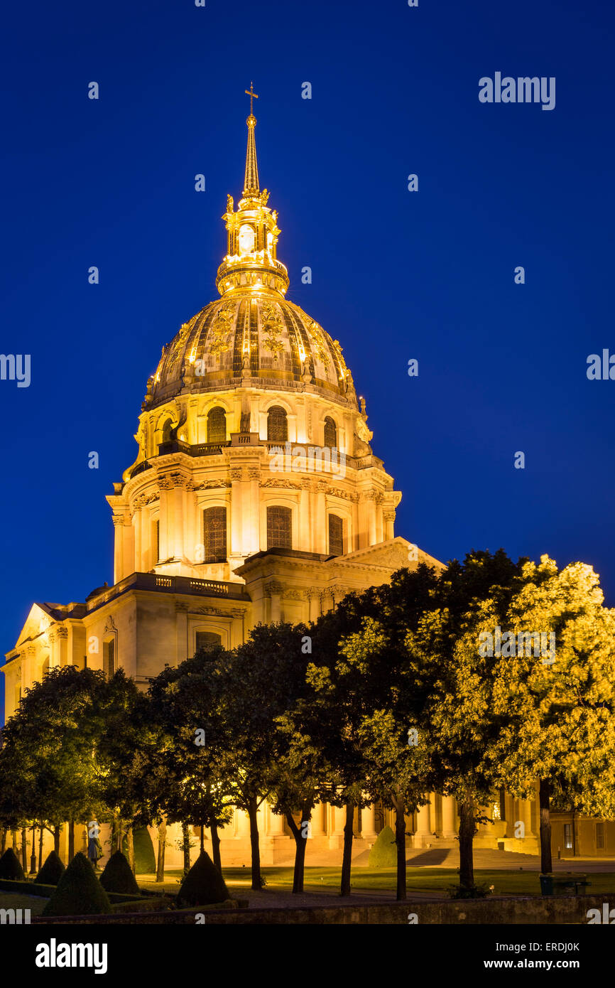 Chapel Saint Louis des Invalides, burial place of Napoleon Bonaparte, Paris France Stock Photo