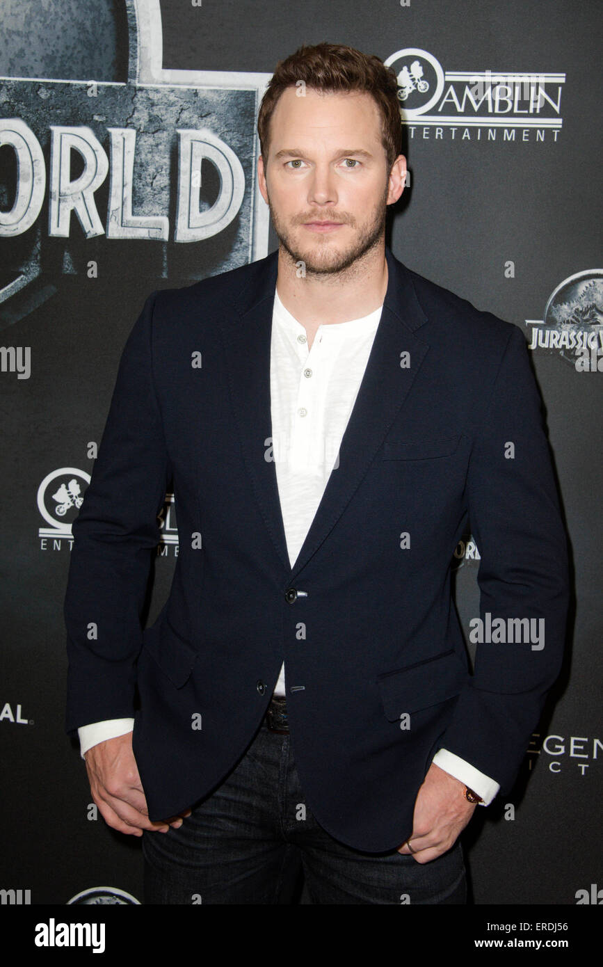 June 01, 2015.- American actor Chris Pratt during the photocall for his new film 'Jurassic World' at the Regent Hotel in Berlin, Germany./picture alliance Stock Photo