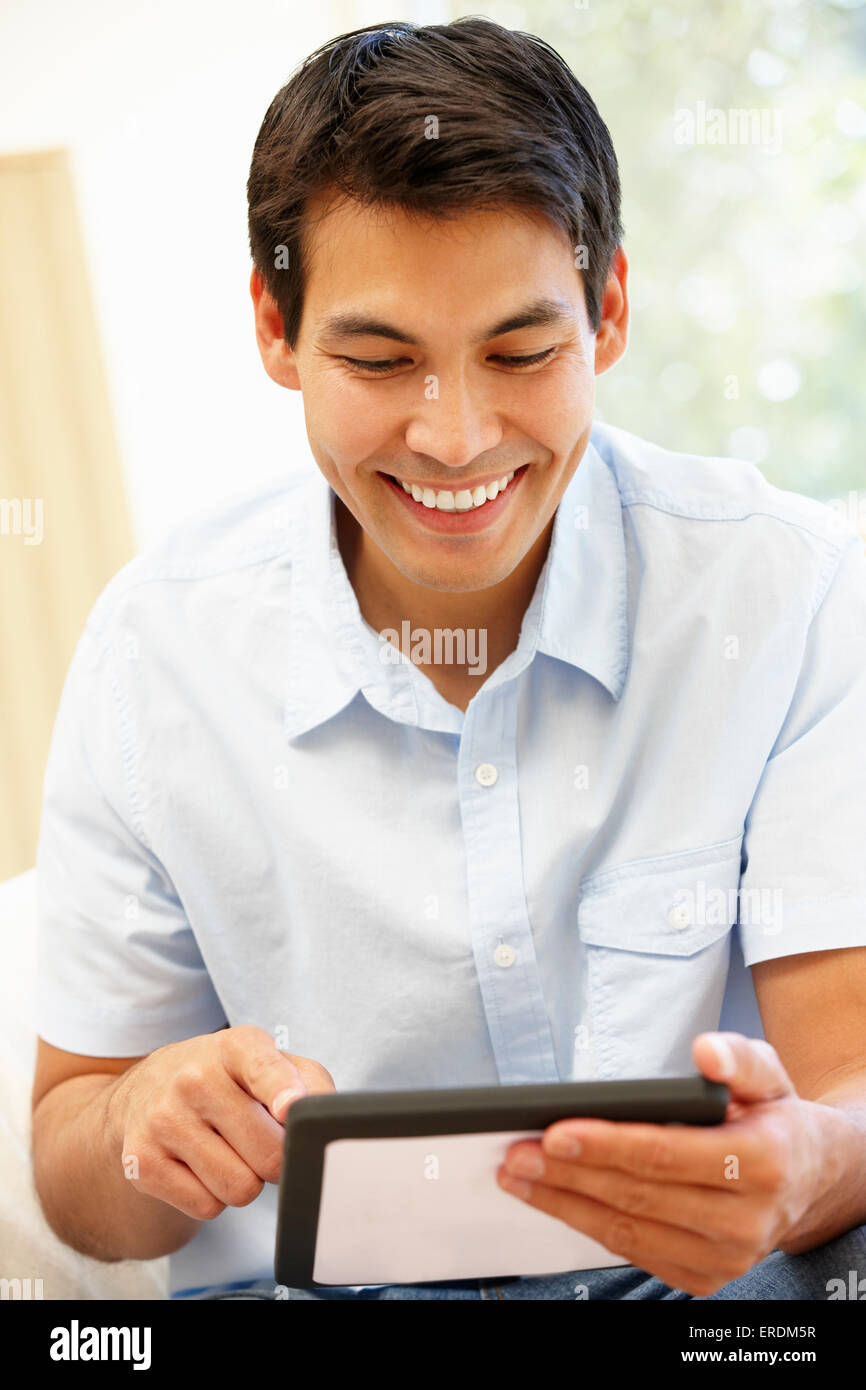 Guy Using Tablet Man using tablet hi-res stock photography and images - Alamy