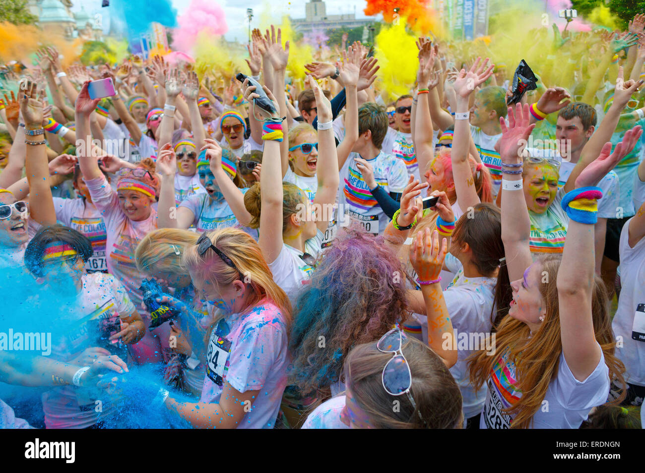 The Color Run Stock Photo Alamy