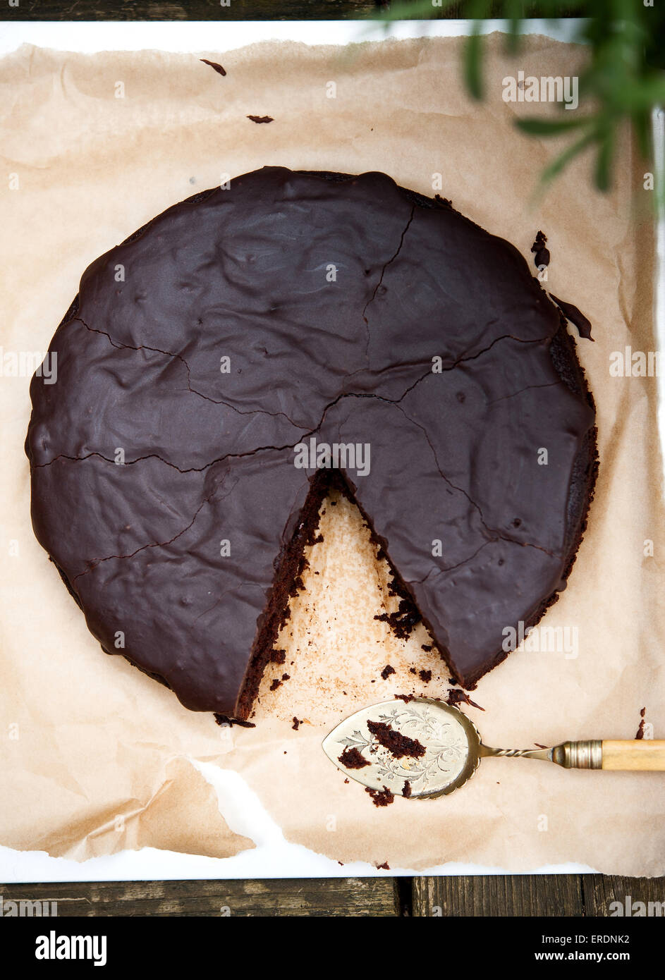 Vegan Chocolate Cake Stock Photo - Alamy