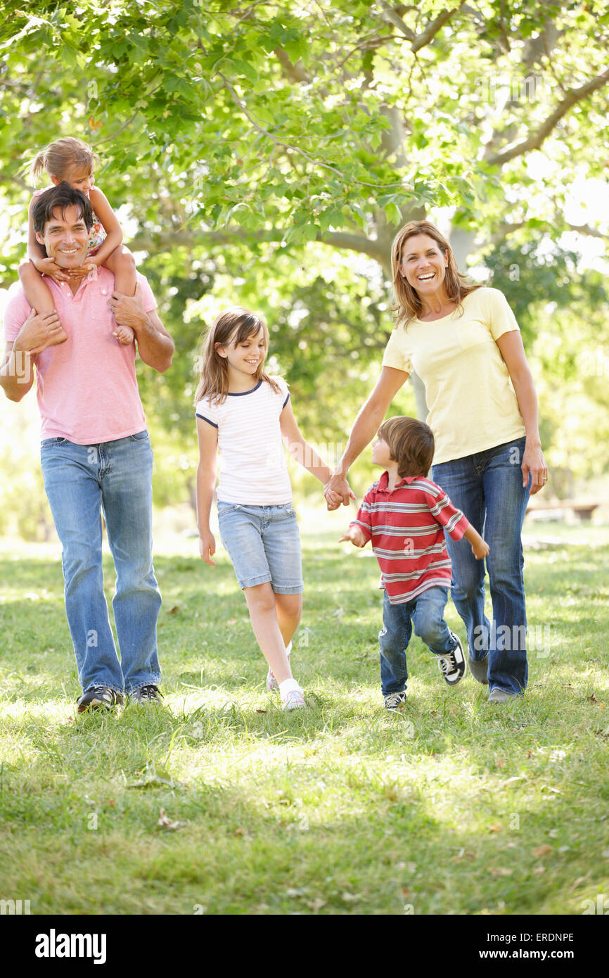 Family in park Stock Photo - Alamy