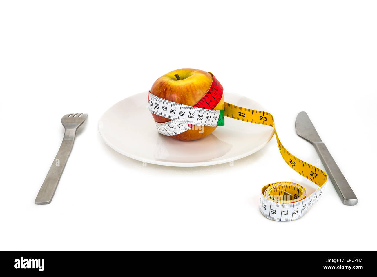 Low carb diet food is apple Stock Photo