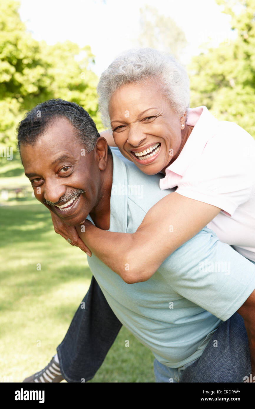 Romantic African American Couple Having Fun In Park Stock Photo - Alamy