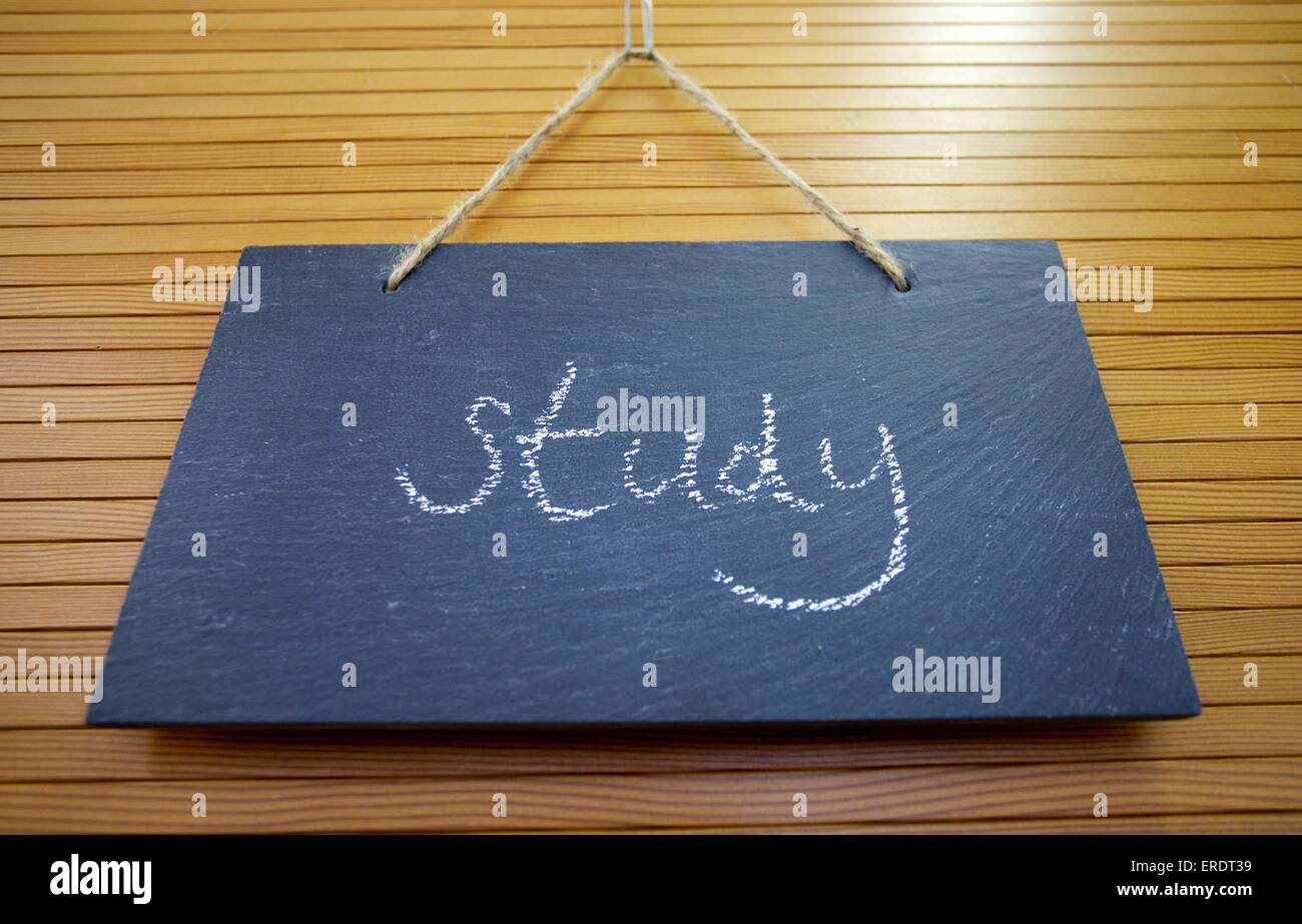 small chalk slate message board Stock Photo Alamy