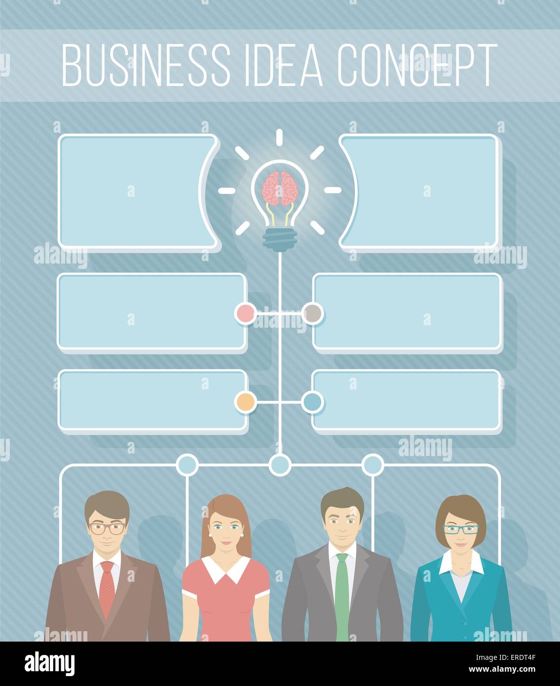 Modern flat infographics elements for new business idea information
