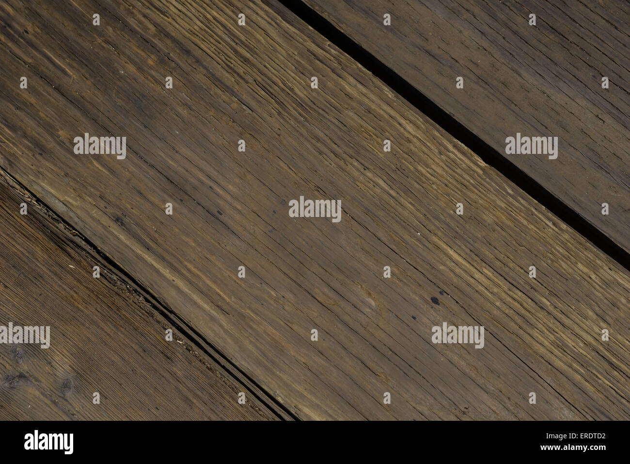 Cracked wooden boards and planking. Stock Photo