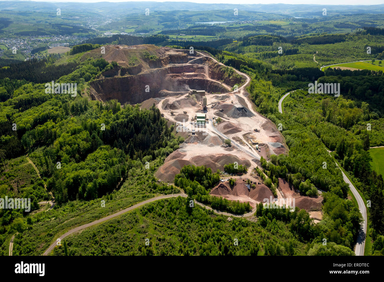 Limestone quarry, quarry company Ebel, Effelberg, Arnsberg, Sauerland