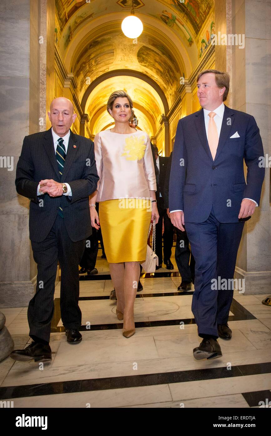 King Willem-Alexander and Queen Maxima of The Netherlands visit Congres ...