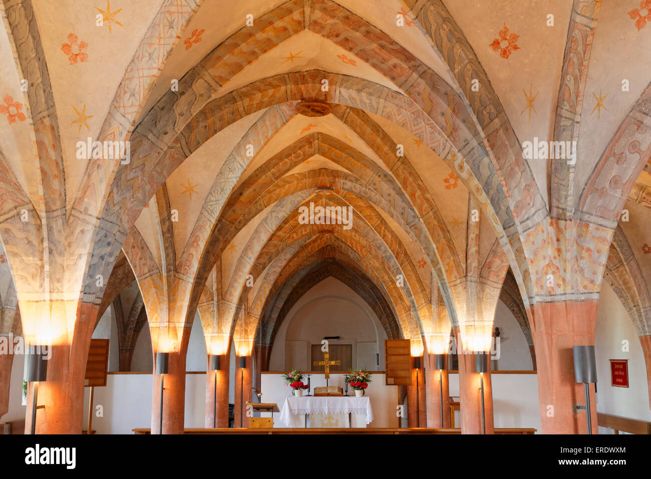 Knight's chapel, Himmelkron monastery, Himmelkron, Upper Franconia, Franconia, Bavaria, Germany Stock Photo