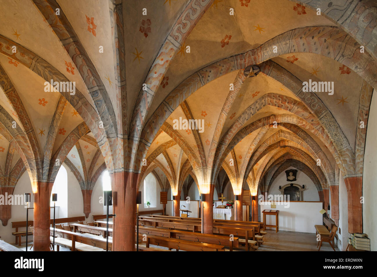 Knight's chapel, Himmelkron monastery, Himmelkron, Upper Franconia, Franconia, Bavaria, Germany Stock Photo