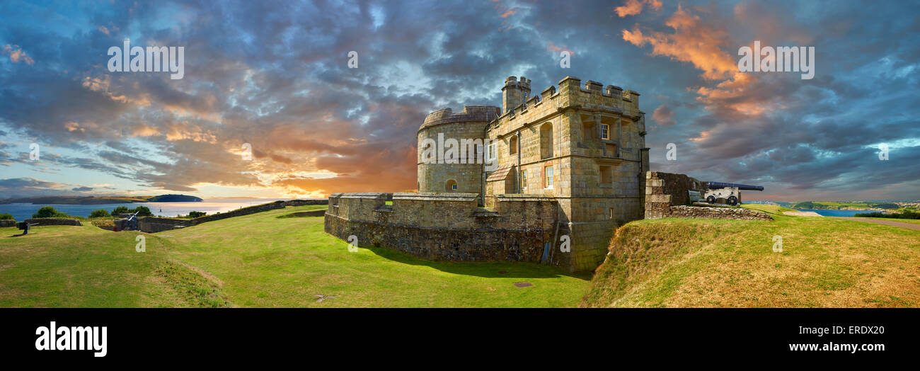 Pendennis Castle Device Fort built in 1539 for Henry VIII, near Falmouth, Cornwall, England, United Kingdom Stock Photo