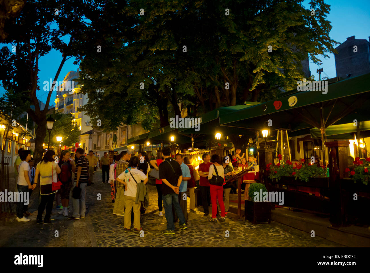 Skadarlija, Skadarska street, former bohemian quarter, Belgrade, Serbia, Southeastern Europe Stock Photo