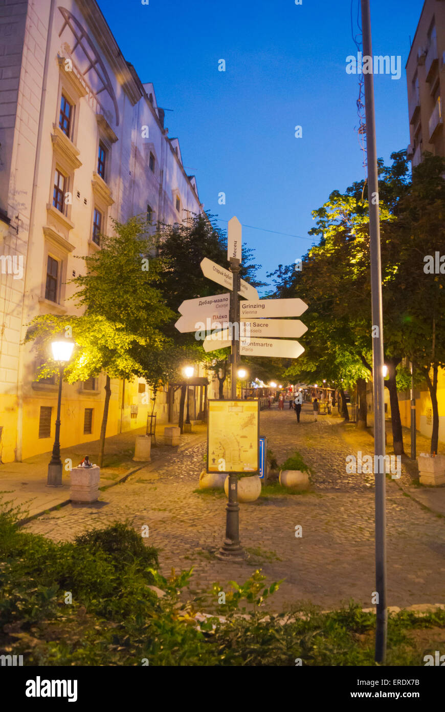 Skadarlija, Skadarska street, former bohemian quarter, Belgrade, Serbia, Southeastern Europe Stock Photo