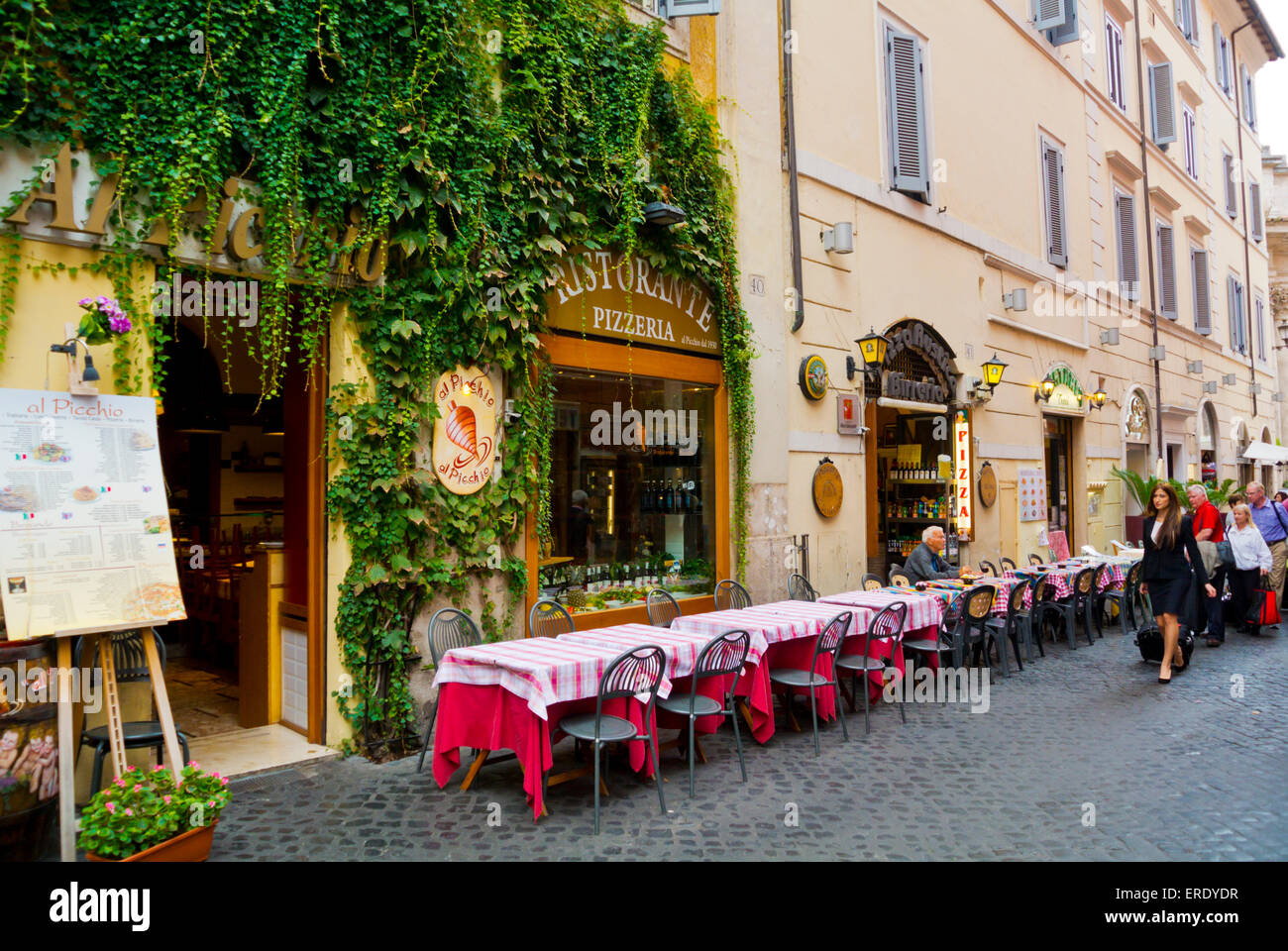 Restaurant, Centro storico, old town, central Rome, Italy Stock Photo