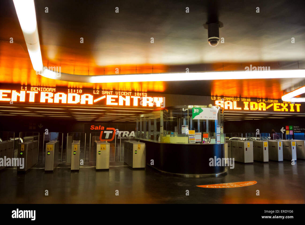 Mercado station, underground subway metro train system, Alicante
