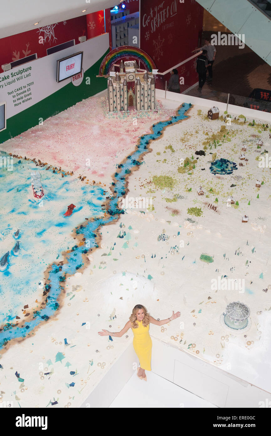 World's Largest Cake Sculpture photocall at Westfield White City