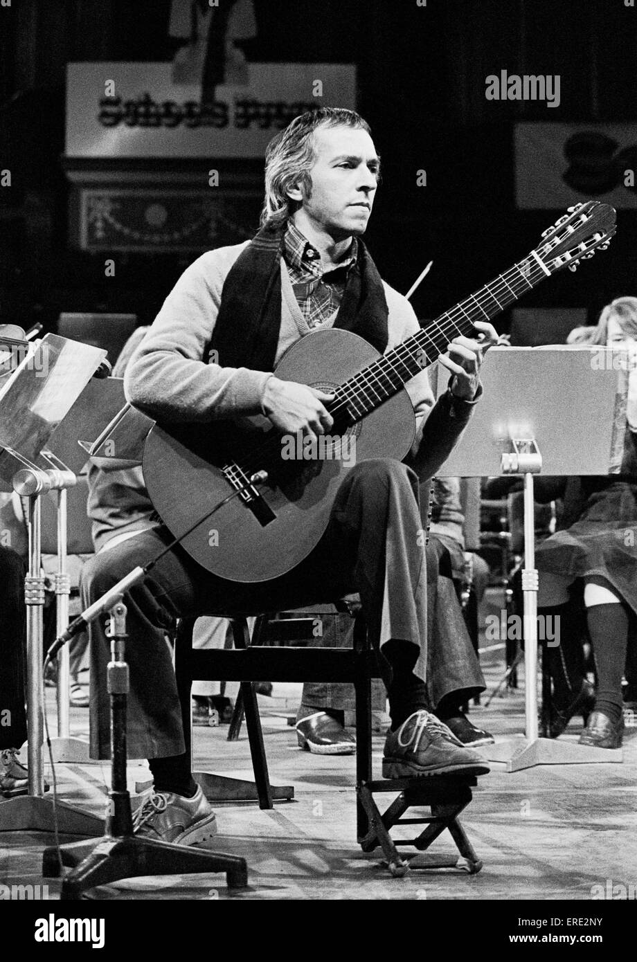 Australian classical guitarist John Williams (b. 1941) rehearsing at the  Royal Albert Hall, London in 1981 Stock Photo - Alamy