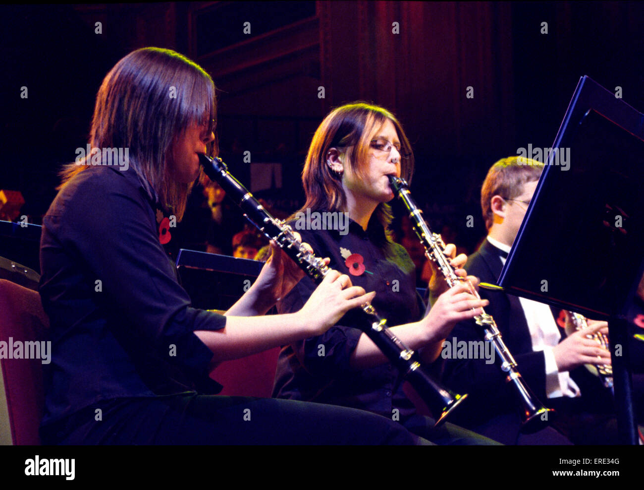 Part of the section of a youth wind band, playing at the Royal