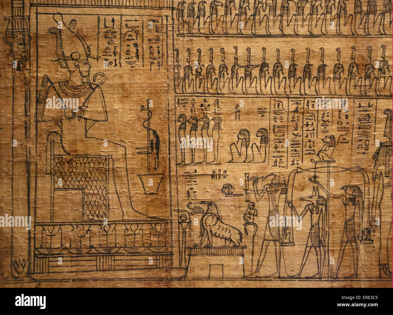 Ancient Egypt. Book of the Dead of Asetweret. Papyrus. Provenance unknown. Early Ptolemaic Period. 4th-3rd century BC. Vatican. Stock Photo