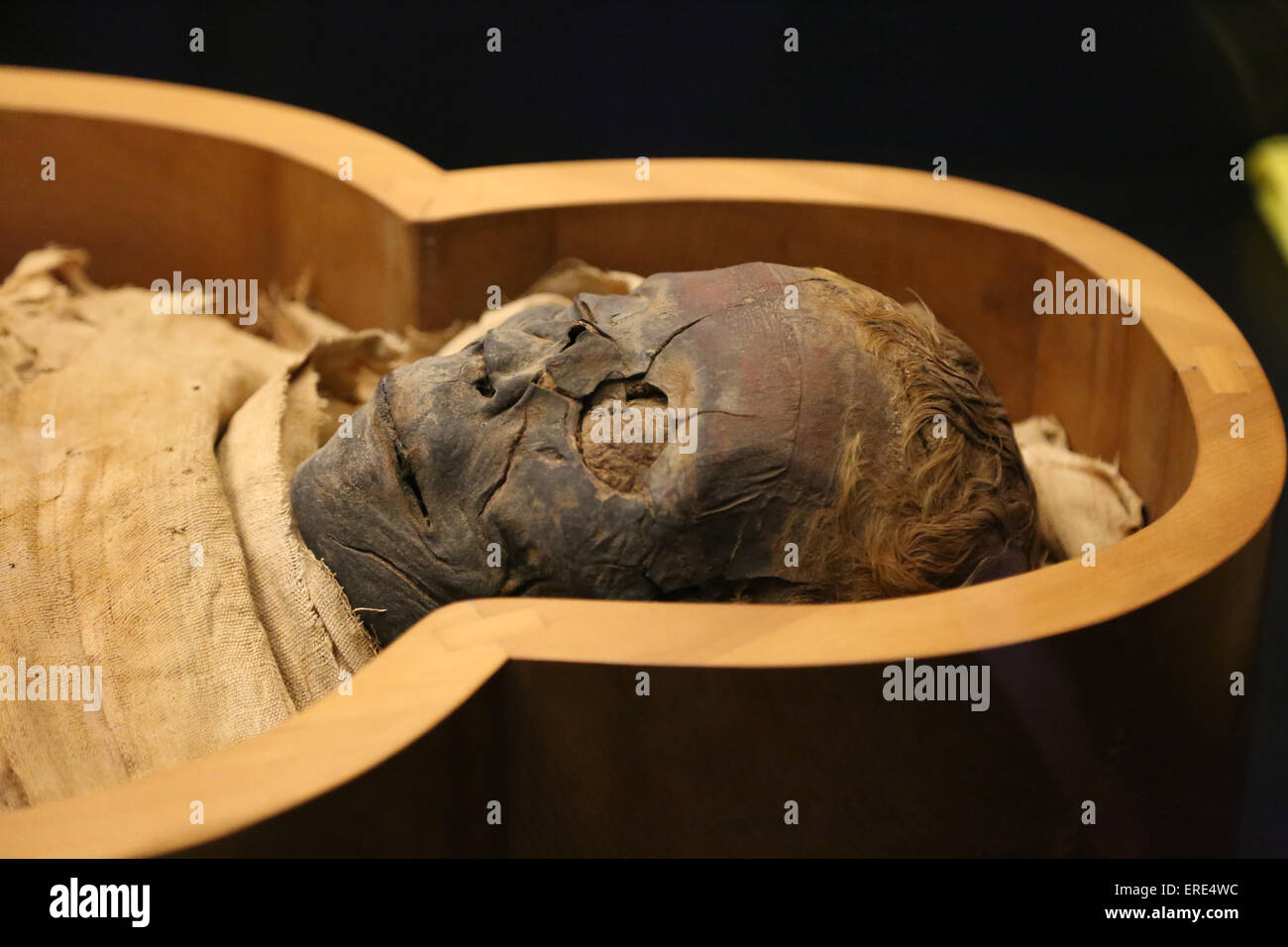 Ancient Egypt. Mummy of woman from Thebes. 1070-945 BC.  Vatican Museums. Vatican City State. Stock Photo