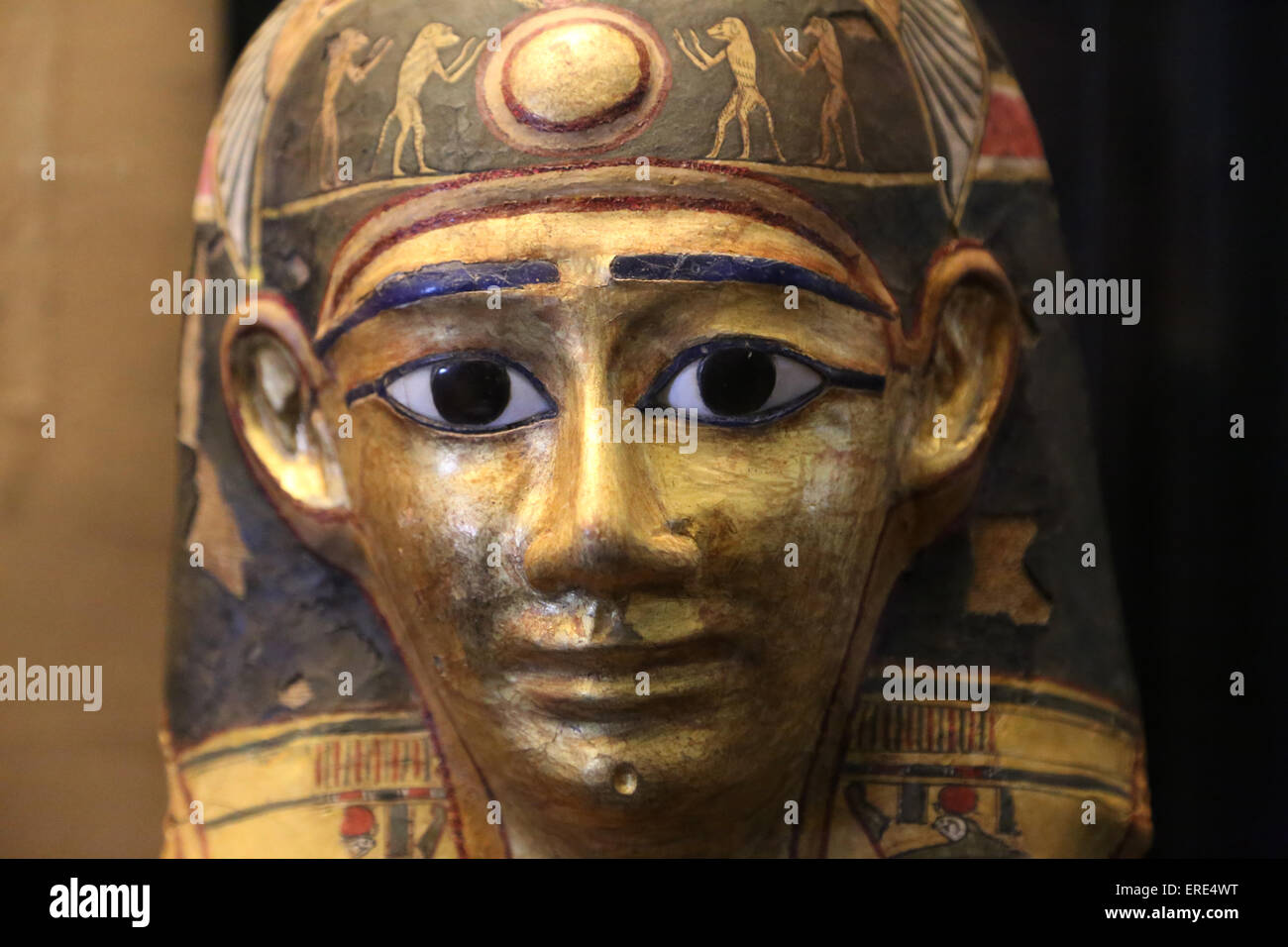 Egyptian art. Funerary mask of Nymaatre. Cartonnage. 2nd C. BC. Vatican ...