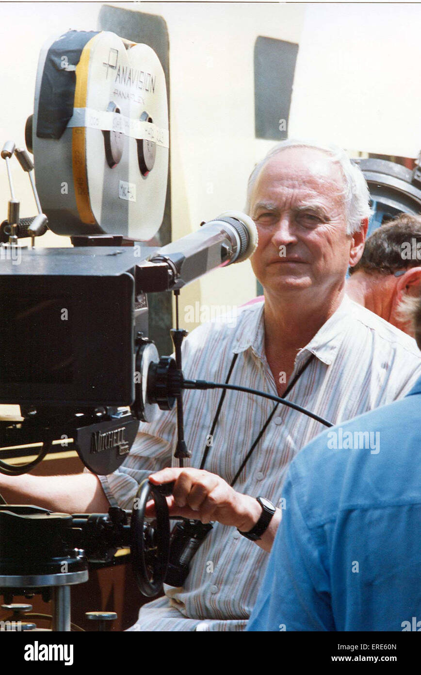 Celebrated director James Ivory working on the film, Howards End on Bewdley Station, Worcestershire in July 1991. Stock Photo