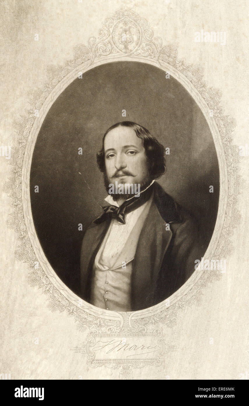 Giovanni Mario, portrait. Italian tenor. Opera singer 17 October 1810 - 11 December 1883. Stock Photo