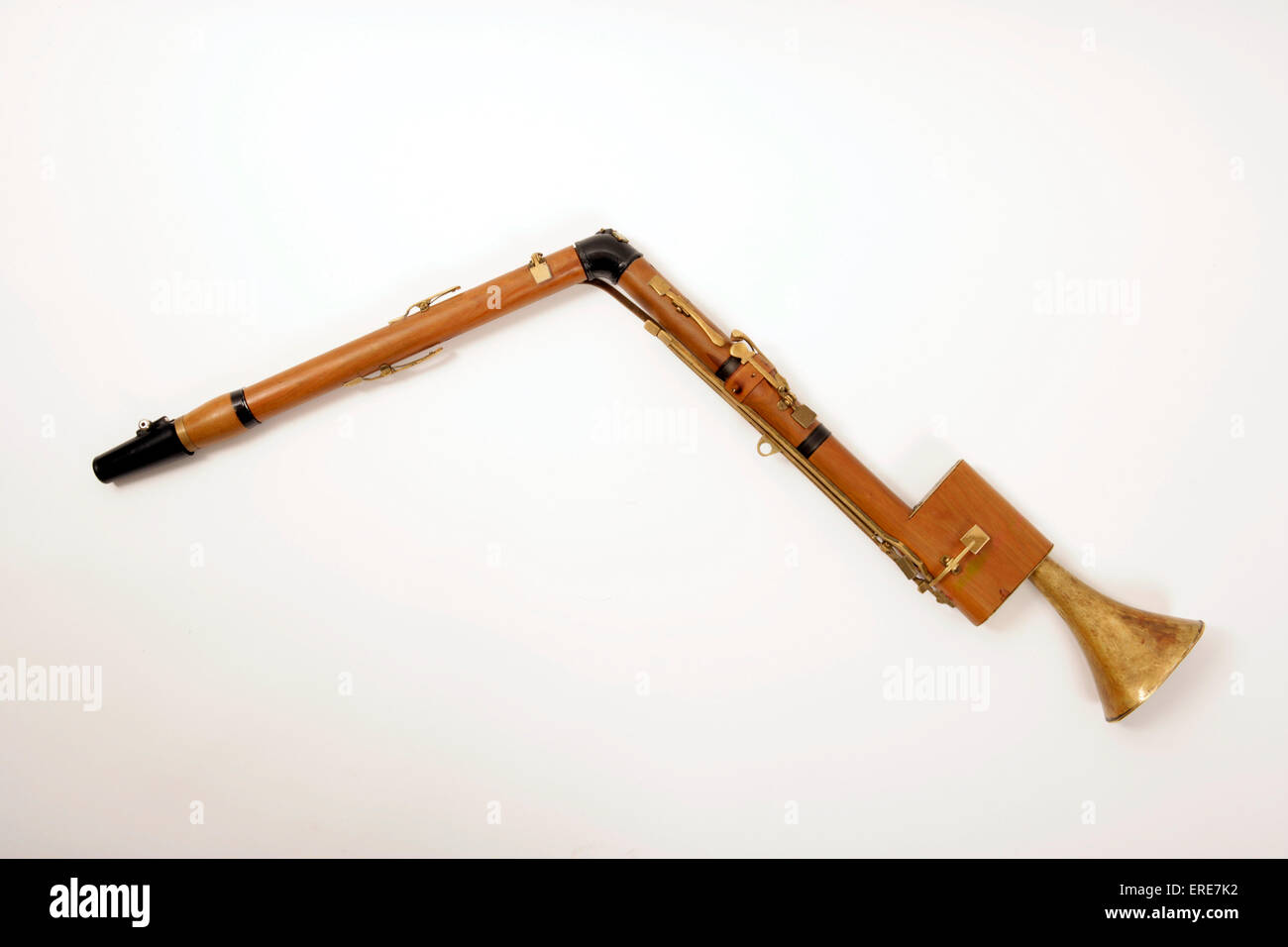Basset horn, period instrument from the 1700s, Classical period. Stock Photo