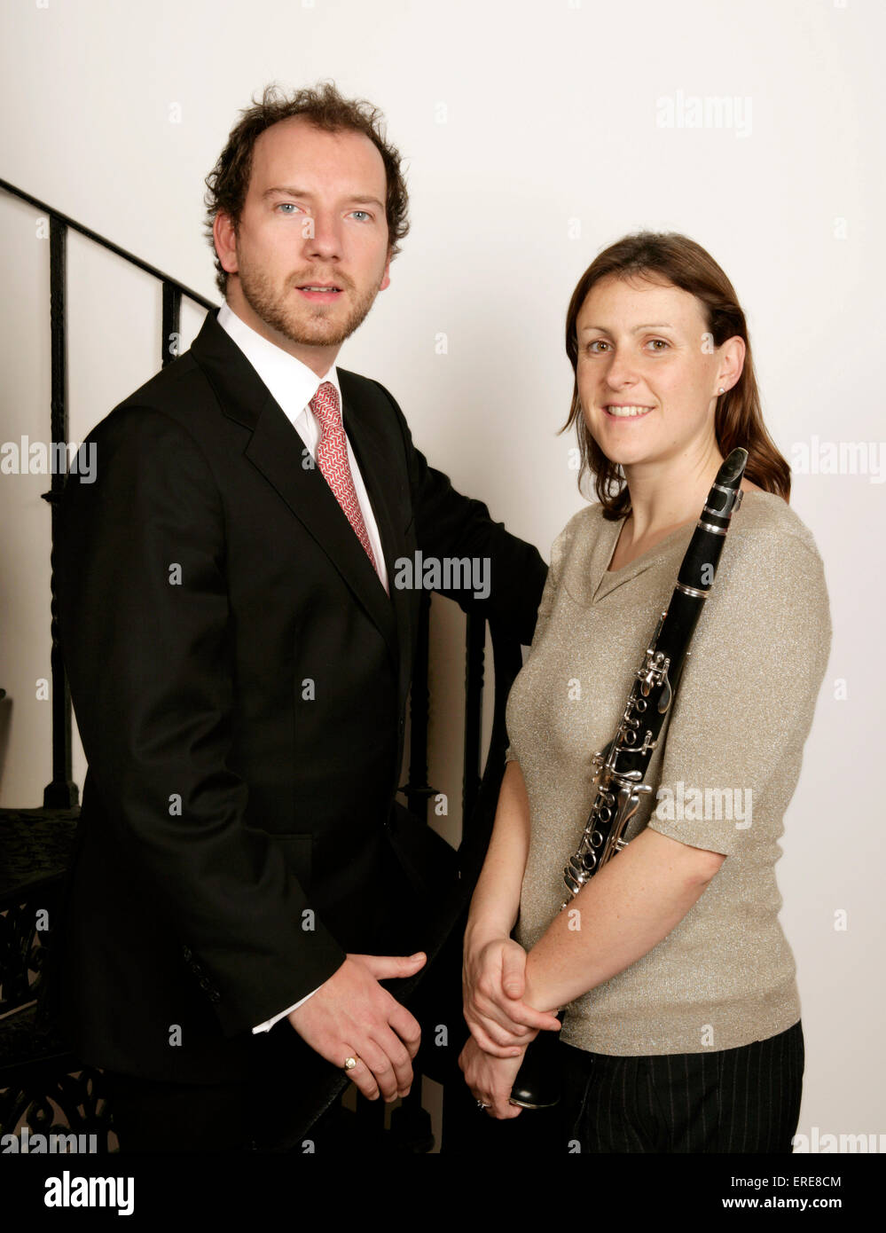 Lambert  Johnson Clarinet Duo, Piano - Adam Johnson, Clarinet - Alison Lambert Stock Photo