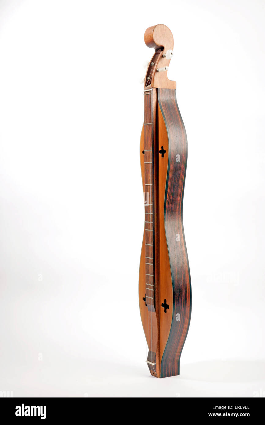 4 string Appalachian dulcimer or zither, also known as Mountain Dulcimer or zither Stock Photo