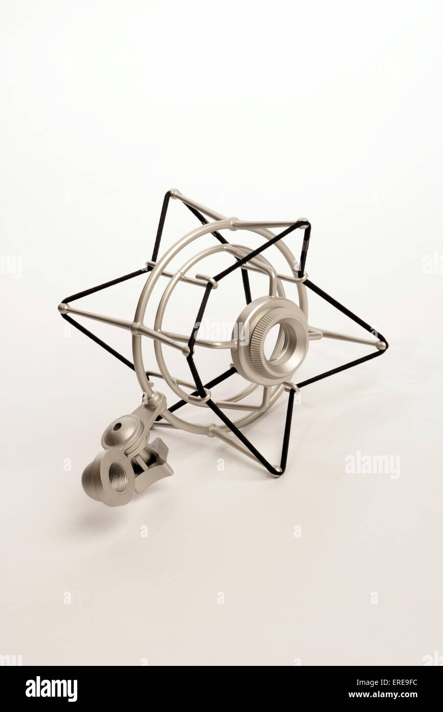 Shock mount suspension cage used by recording engineers to reduce