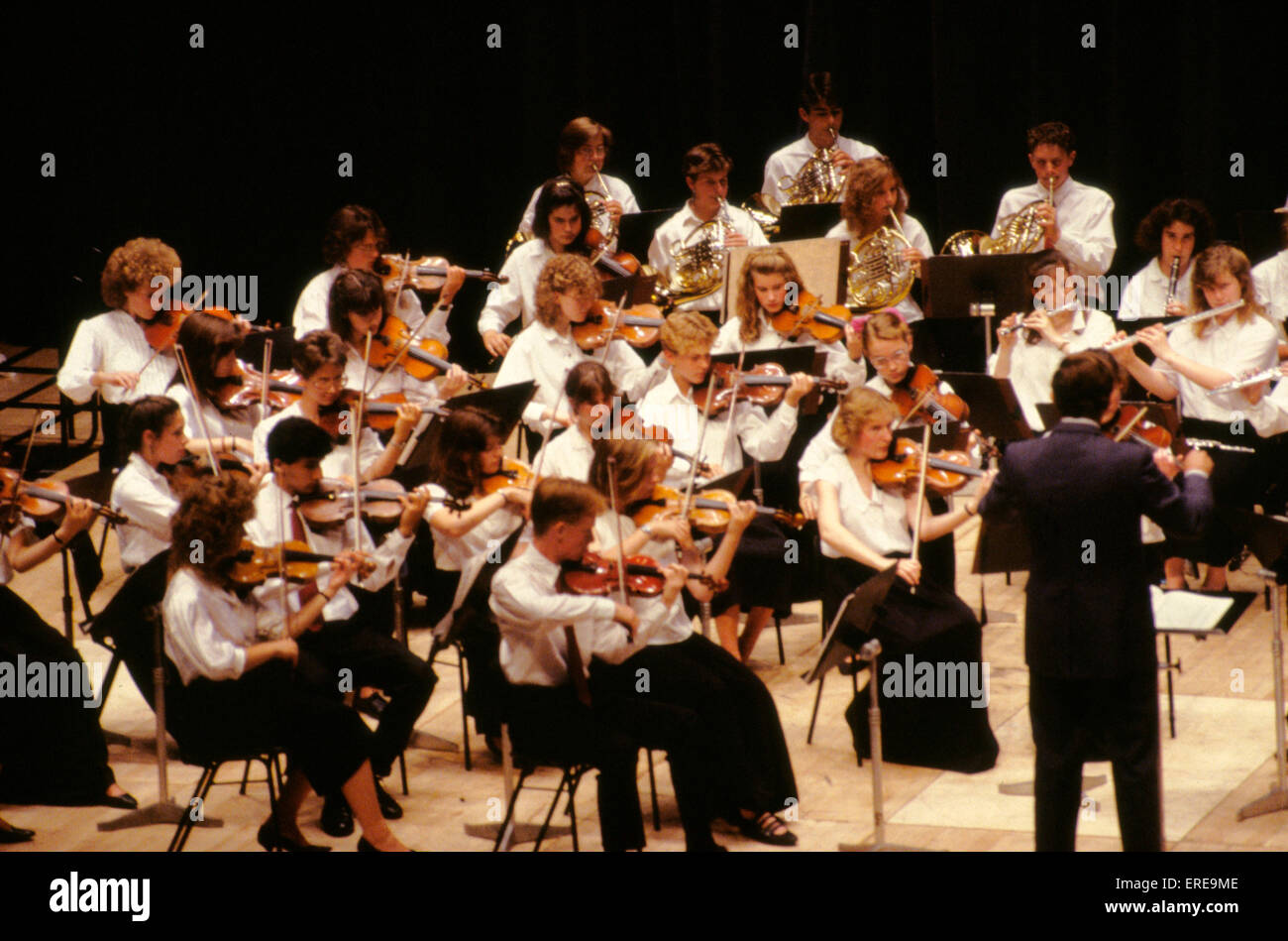 Youth orchestra performing Stock Photo