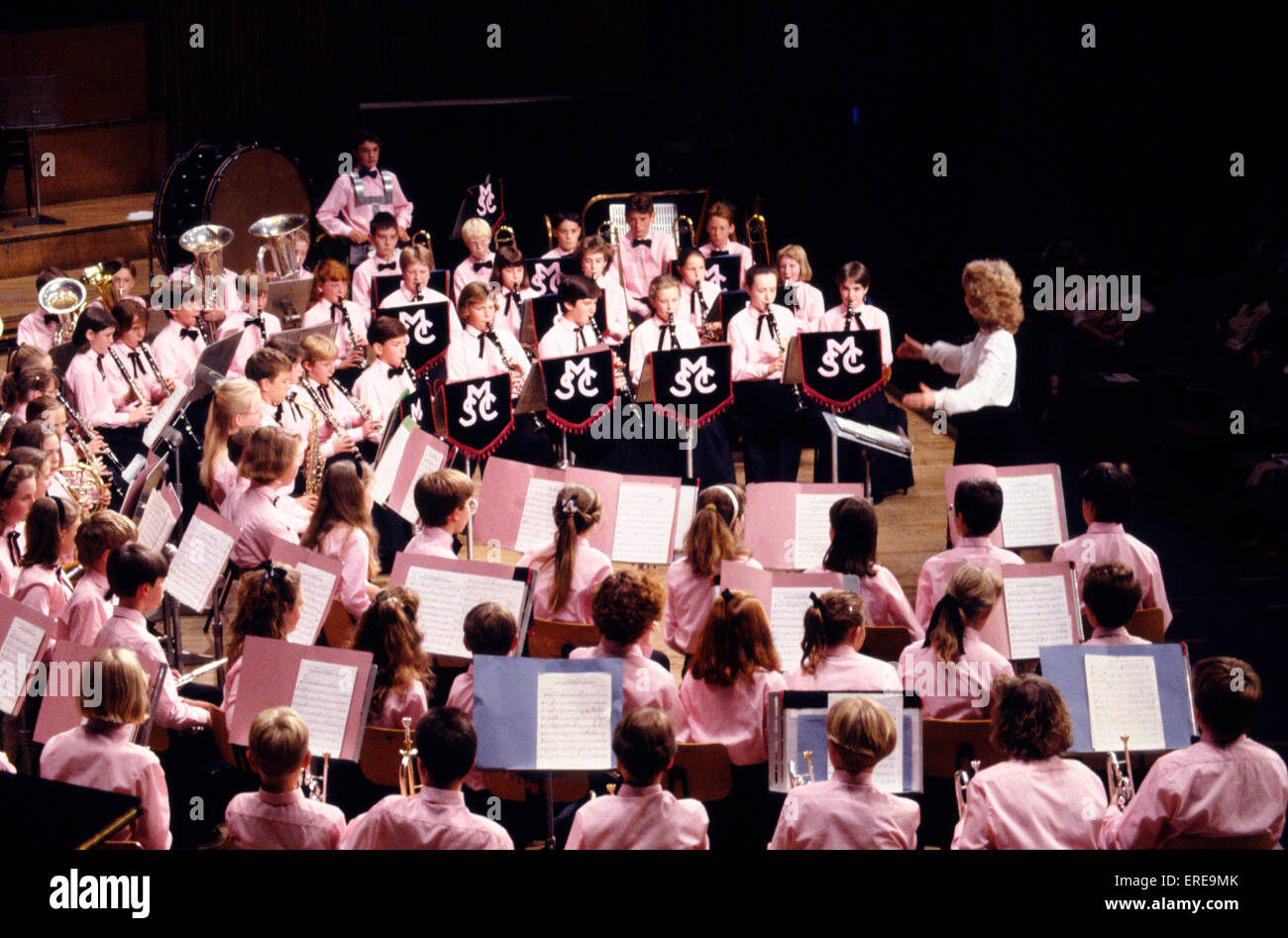 Youth wind band  performing Stock Photo