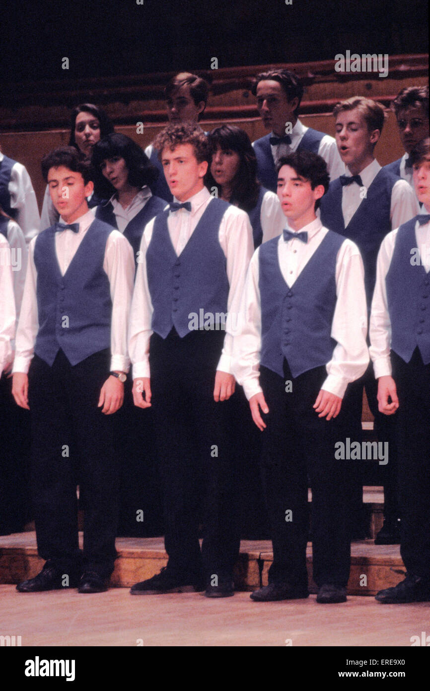 Choir boys singing Stock Photo