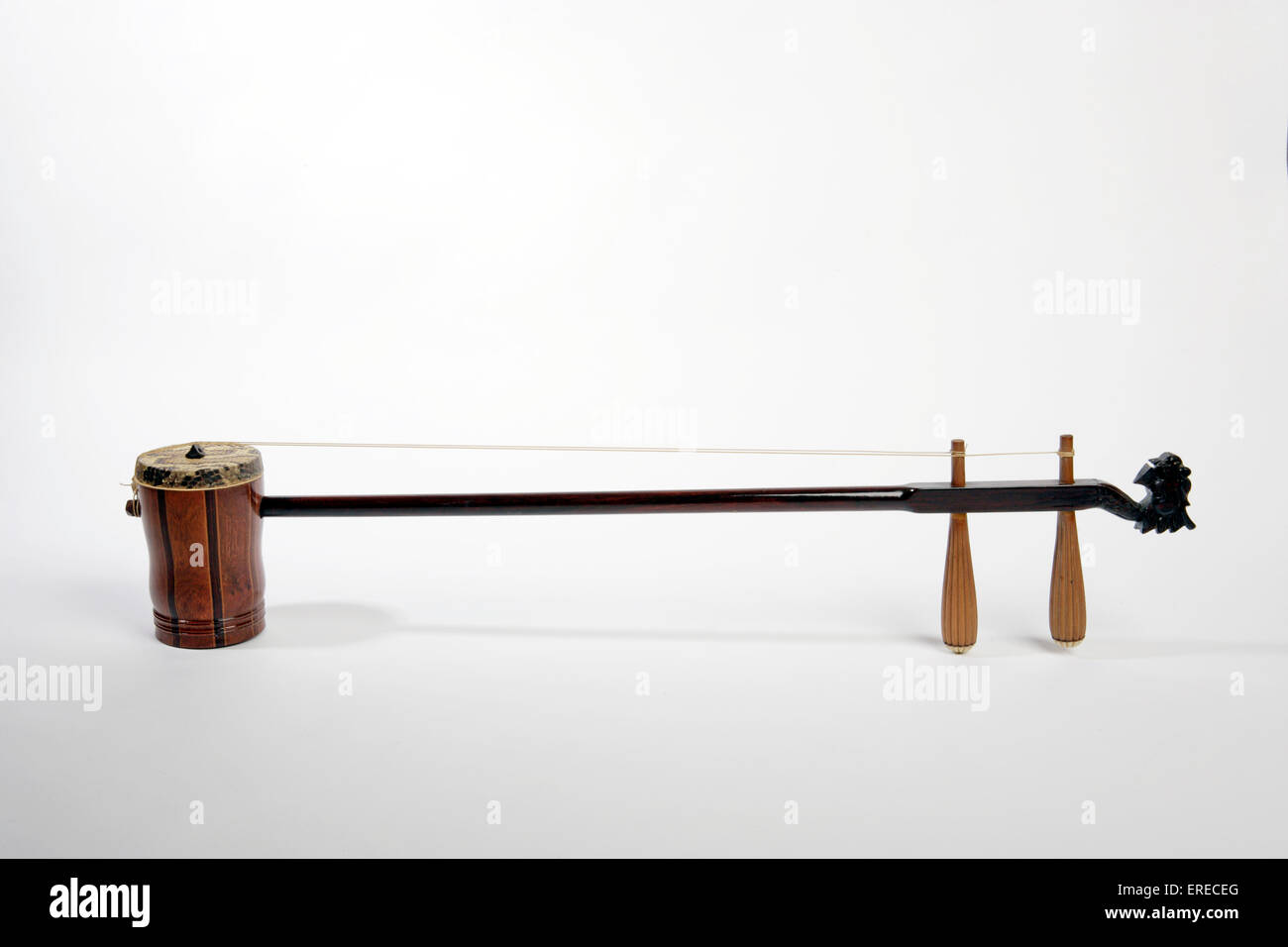 Erhu. Chinese 2 stringed instrument Stock Photo