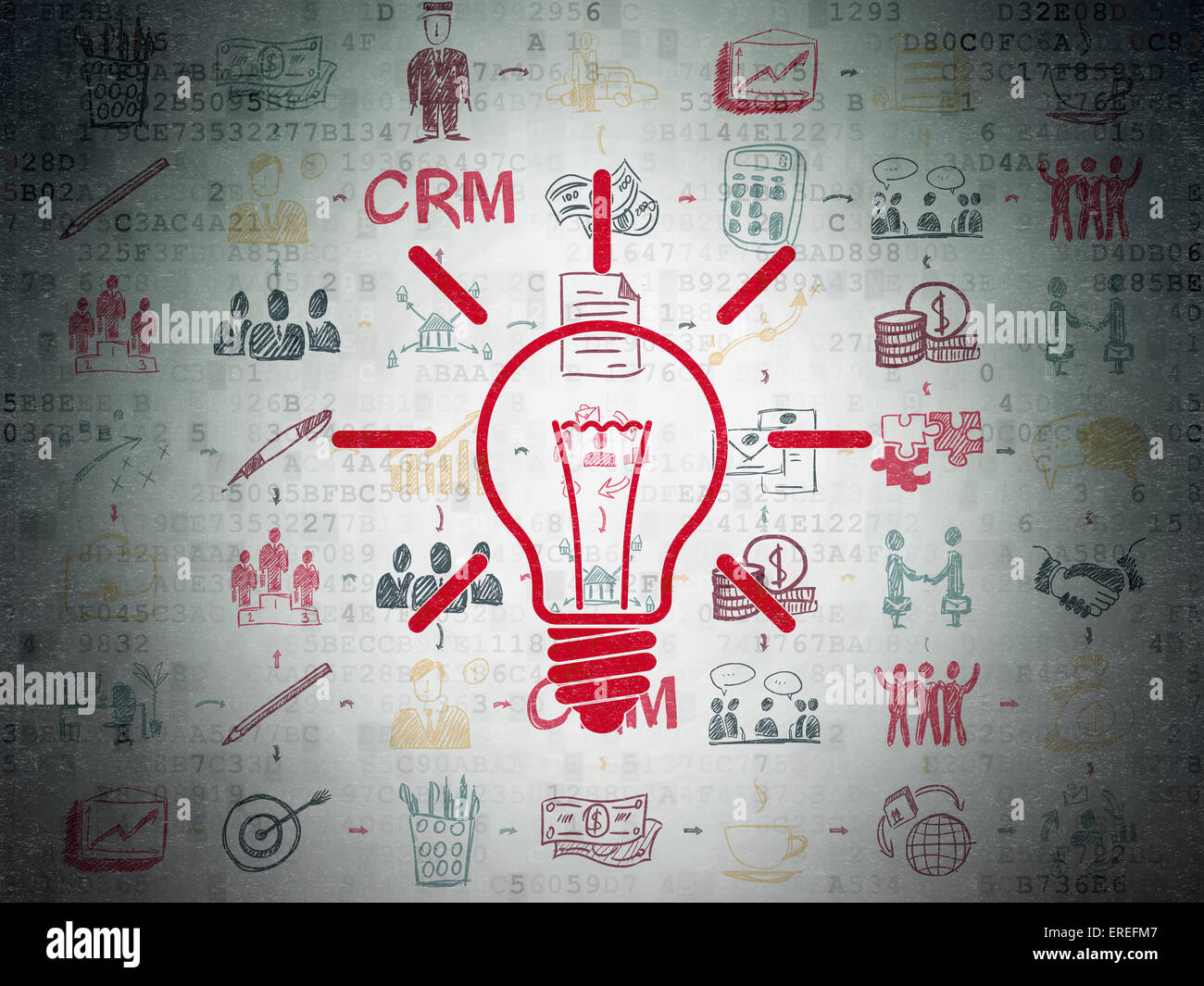 Business concept: Light Bulb on Digital Paper background Stock Photo ...