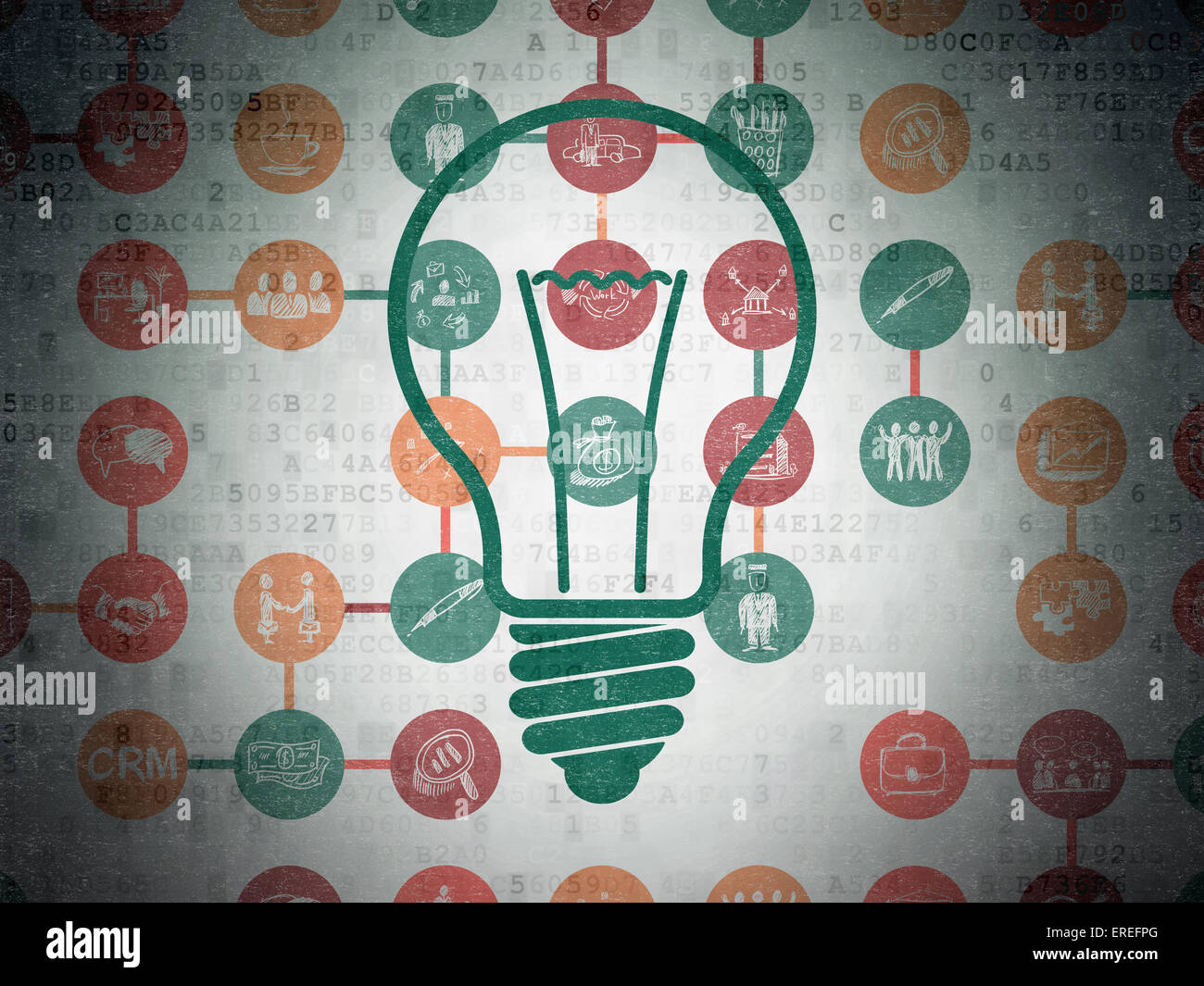 Finance concept: Light Bulb on Digital Paper background Stock Photo - Alamy