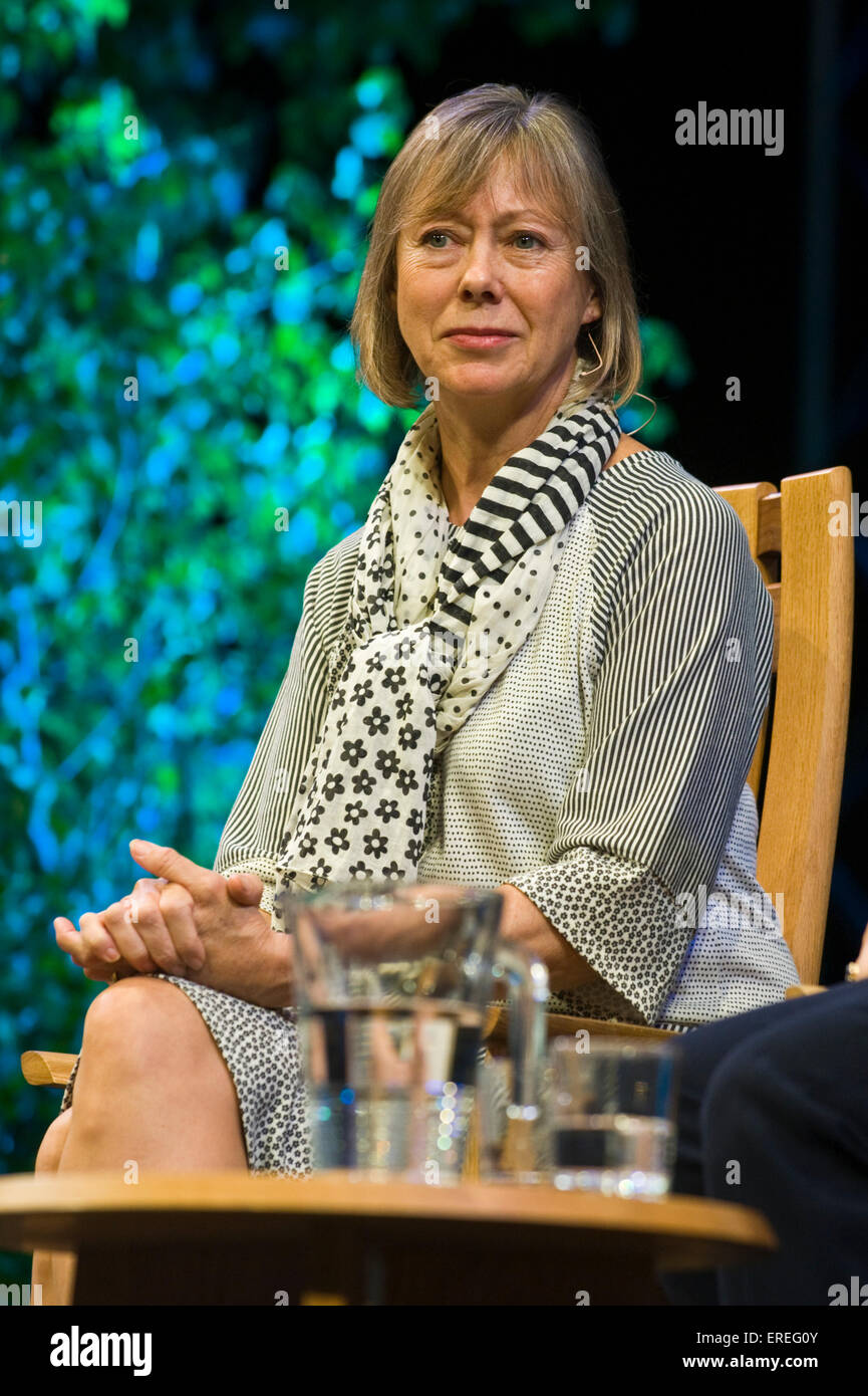 Jenny Agutter actress 'Call The Midwife' discussion on stage at Hay Festival 2015 Stock Photo