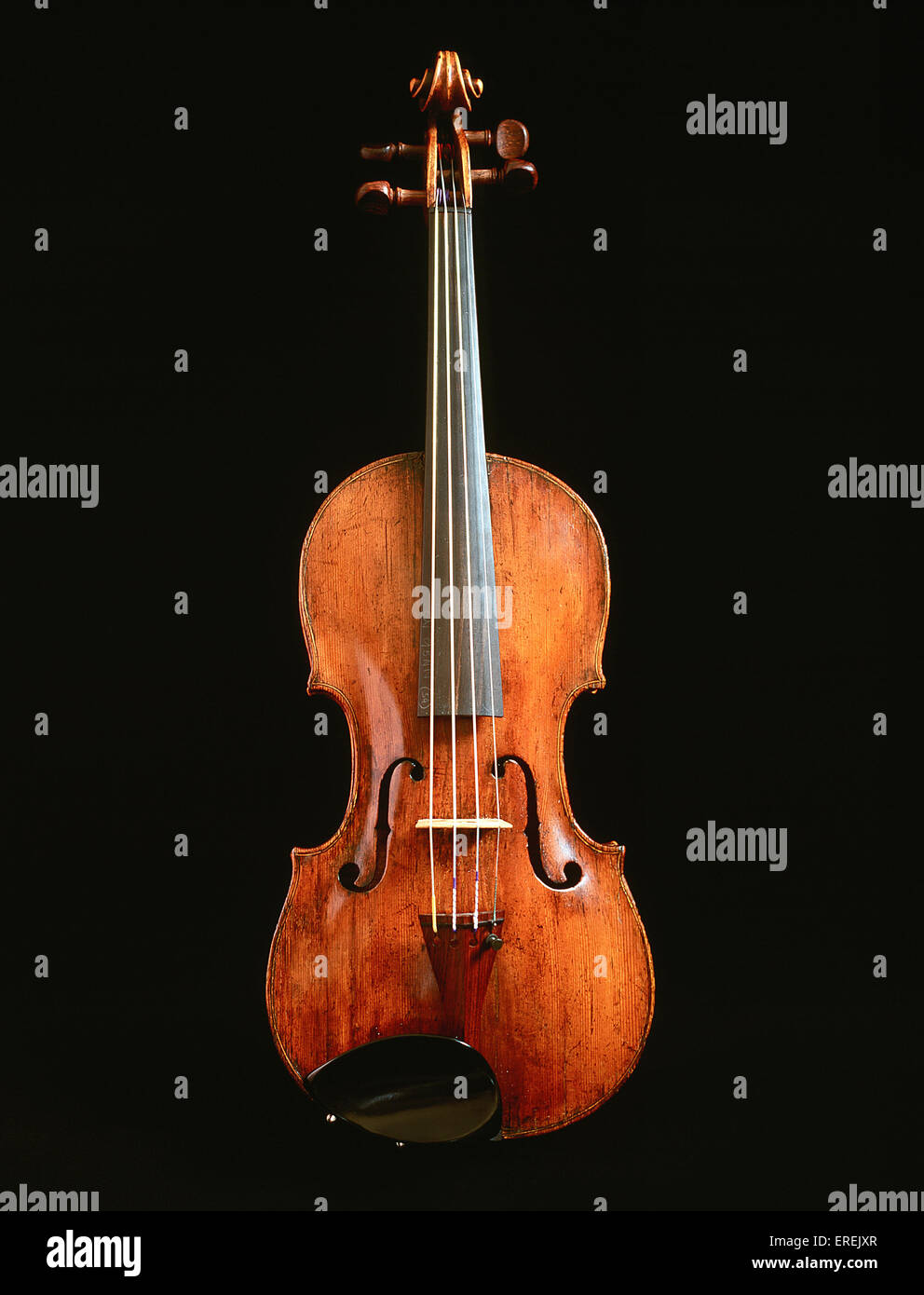 Violin (made in Germany) with black background Stock Photo Alamy