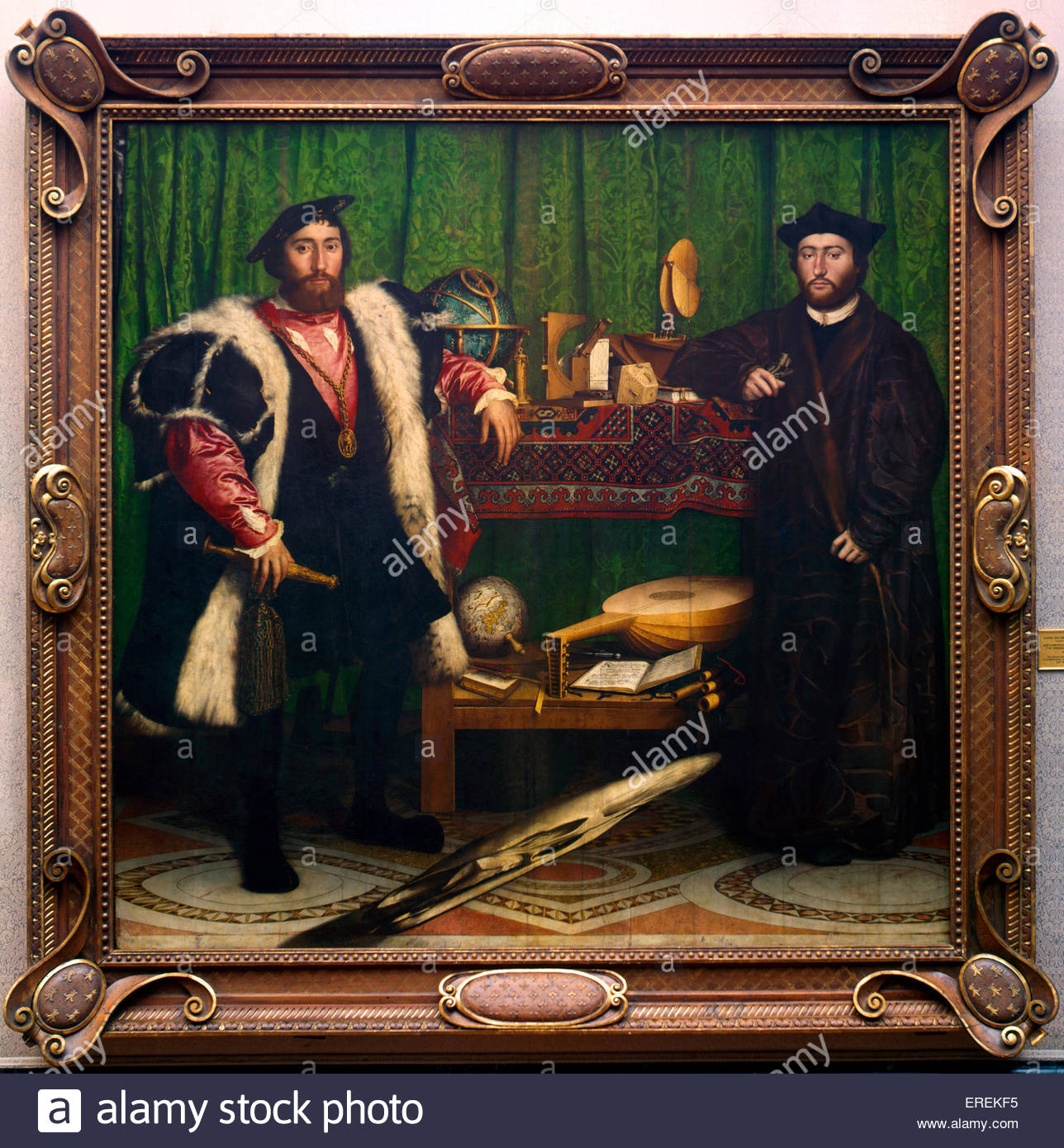 The Ambassadors by Hans Holbein the Younger, German artist and Stock Photo 83301209 Alamy