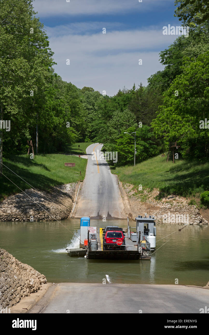 Mammoth Cave National Park, Kentucky The Green River car ferry Stock