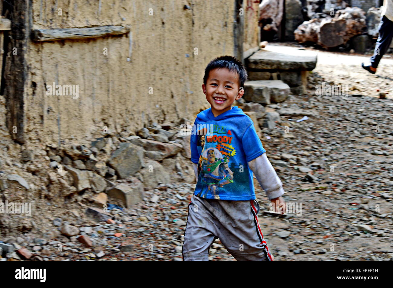 Happy Child, Toddler, Running Child, Playful, Happy, sun kissed, sunny Stock Photo