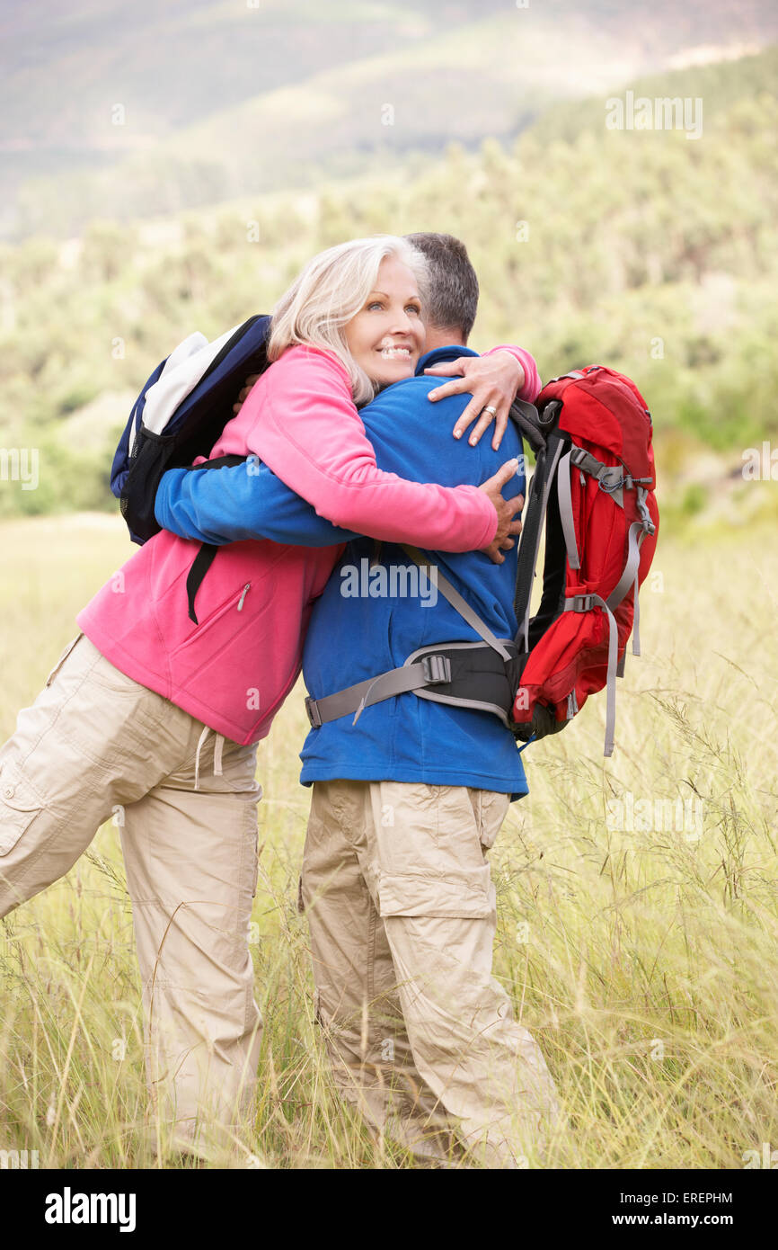 Man woman hike through field hi-res stock photography and images - Alamy