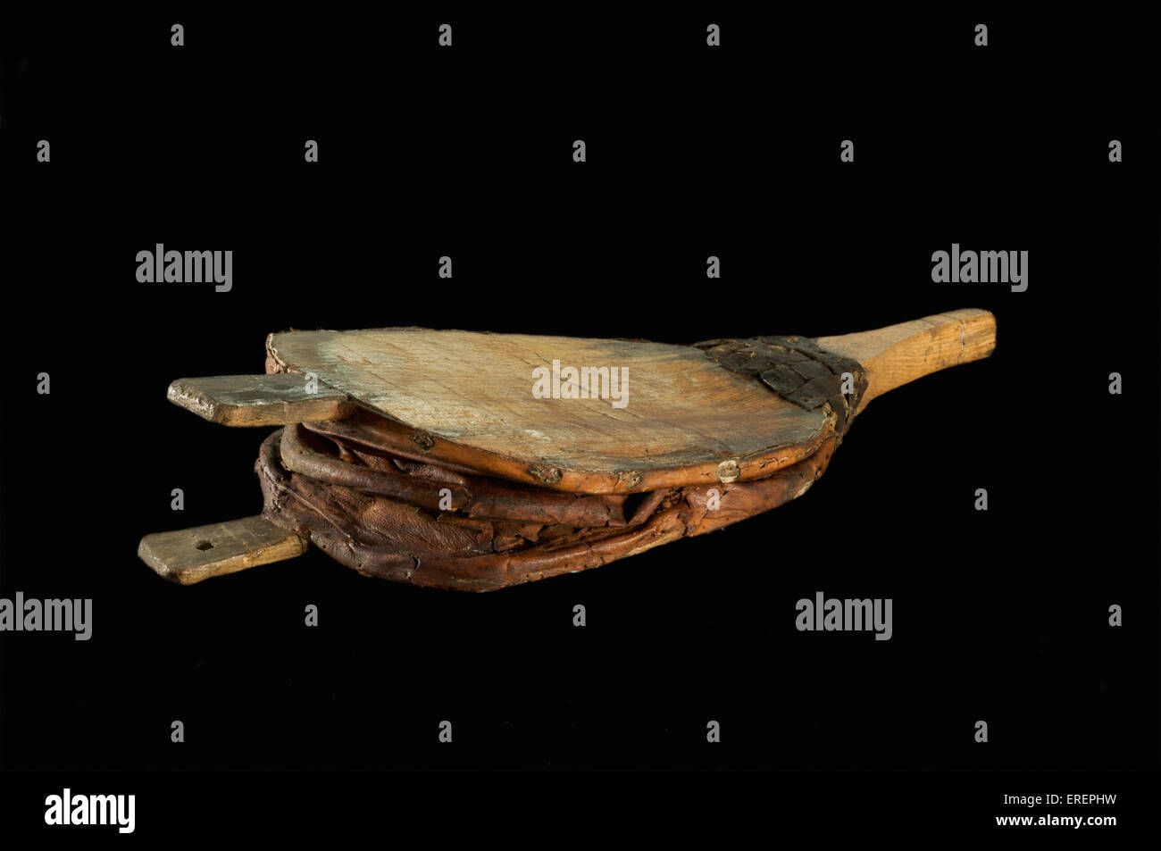 A set of bellows, made from wood and leather recovered from the Mary