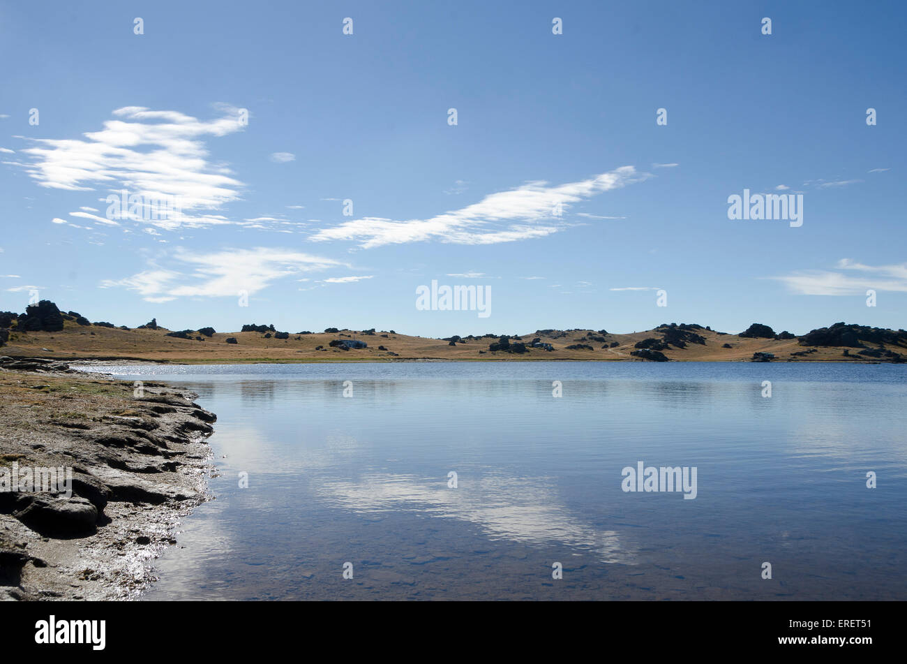 Poolburn reservoir, Central Otago, South Island, New Zealand Stock Photo