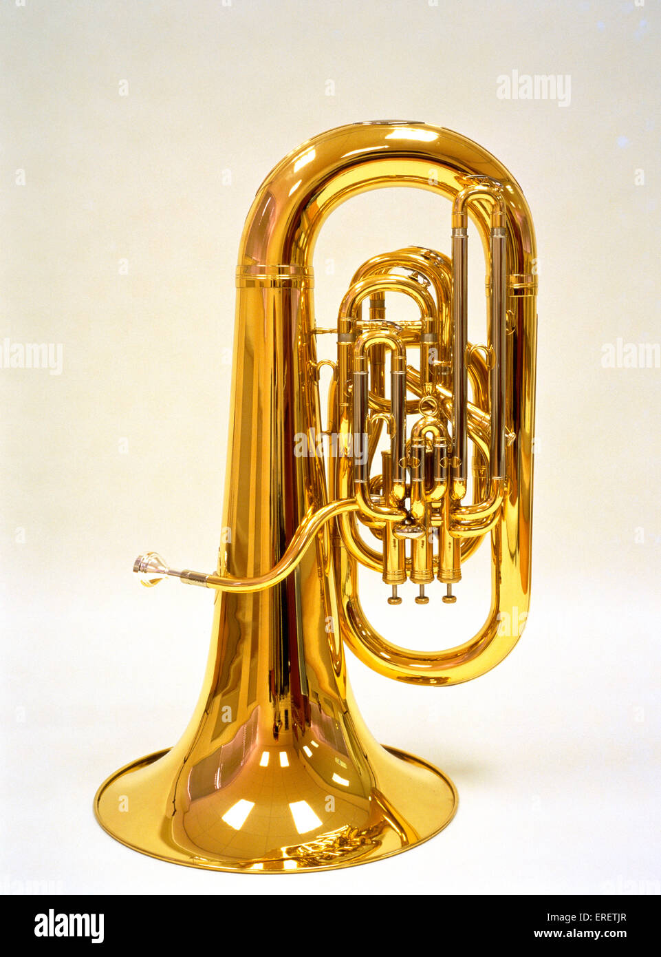 Tuba on white background Stock Photo Alamy