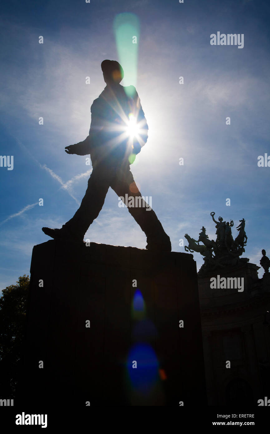 Charles de Gaulle statue in front of the Grand Palais.  Paris, France Stock Photo